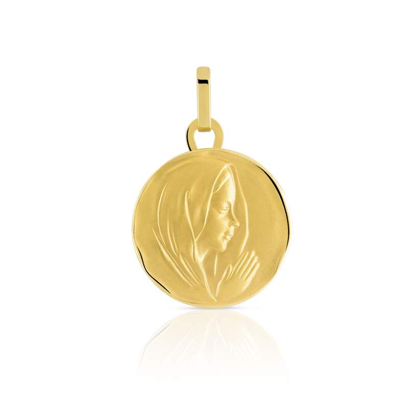 Medaille or 375 jaune Vierge - vue 1