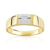 Chevaliere or 375 2 tons diamant