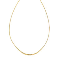 Collier or 375 jaune maille palmier 42 cm