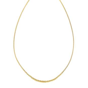 Collier or 375 jaune maille palmier 42 cm