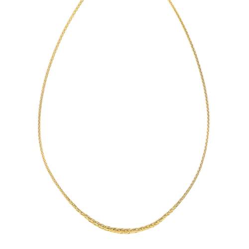 Collier or 375 jaune maille palmier 42 cm