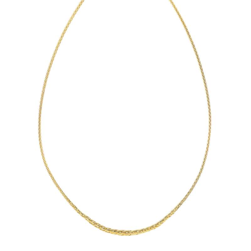 Collier or 375 jaune maille palmier 42 cm - vue 1