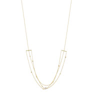 Collier or 375 jaune zirconia