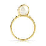 Bague or 375 jaune perle de culture de Chine - vue 2