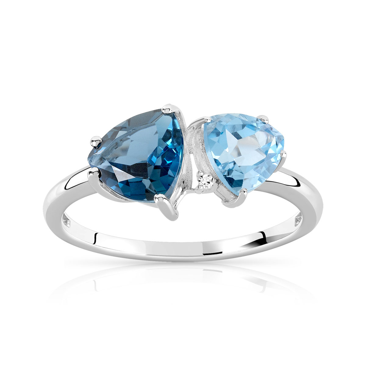 bague or blanc topaze bleu maty bague or blanc topaze bleu maty