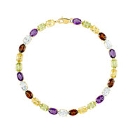 Bracelet or 375 jaune pierre fine