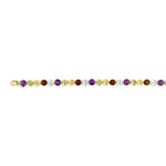 Bracelet or 375 jaune pierres fines 19 cm - vue D1