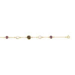 Bracelet or 375 jaune pierres fines 19 cm - vue D1