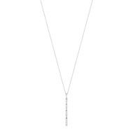 Collier or 375 blanc diamant