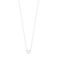 Collier or 375 blanc diamant