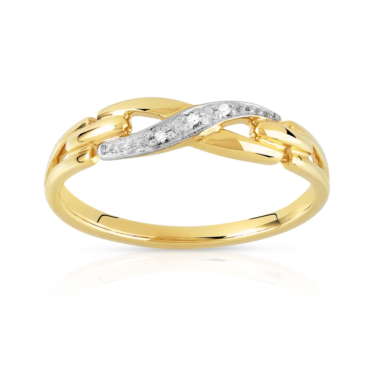 bague or 375 2 tons diamant bague or 375 2 tons diamant