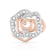 Pendentif or 375 rose diamant