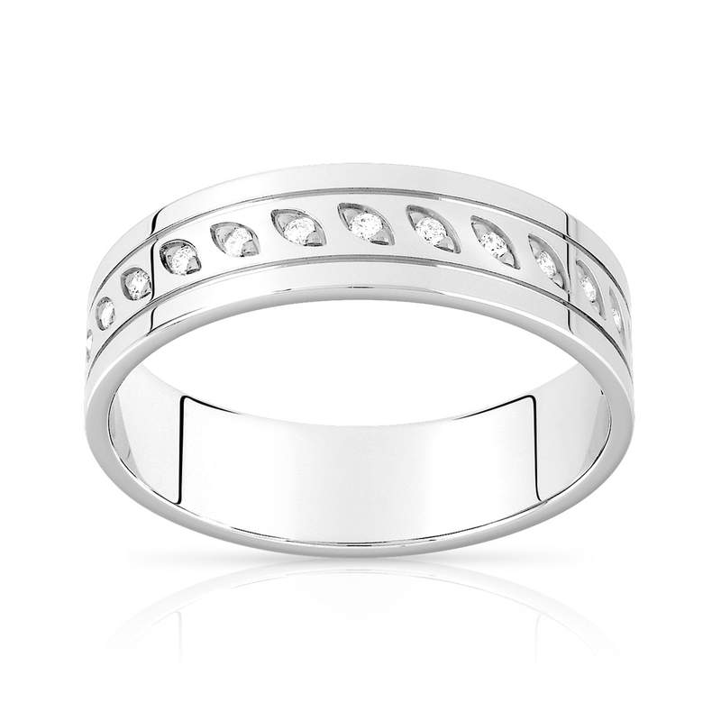 Alliance or 375 blanc diamant - vue 1