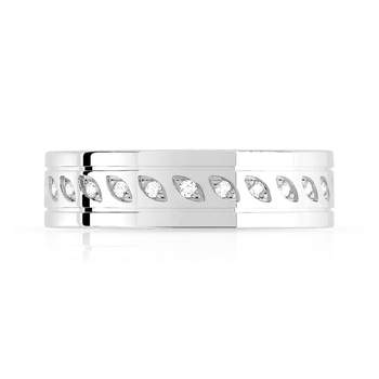 375 wit diamant gouden trouwring