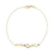 Bracelet or 375 jaune pierre fine et precieuse