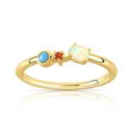 Bague or 375 jaune pierre fine et précieuse