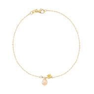 Bracelet or 375 jaune pierre fine et précieuse