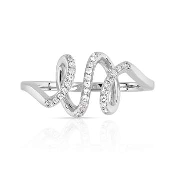 Bague or 375 blanc diamant
