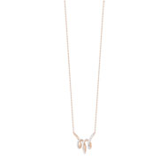Collier or 375 rose diamant