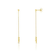 Boucles d'oreilles or 375 jaune zirconia