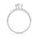 Bague or 375 blanc zirconias - vue 2