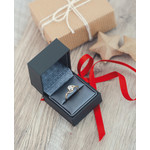 Bague or 375 2 tons zirconias ovale - vue D3