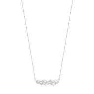 Collier or 375 blanc diamant