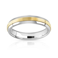 Alliance titane et or jaune 375