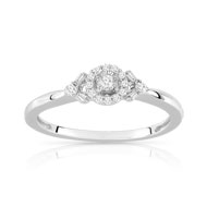 Bague or 375 blanc diamant et rubis