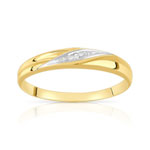 Bague or 375 2 tons diamant - vue 1