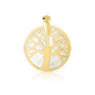 Pendentif or 375 jaune et nacre