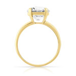 Bague or 375 jaune zirconia - vue 2