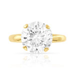 Bague or 375 jaune zirconia - vue 3