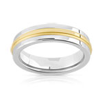 Alliance titane et or 375 jaune 5 mm - vue 1