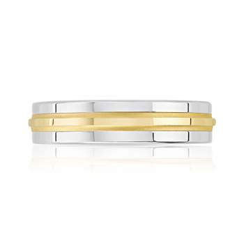 Alliantie van titanium en 375 geelgoud, 5 mm