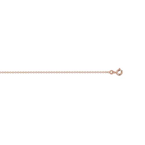 Chaine or 375 rose maille forçat 45 cm