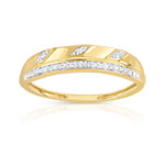 Bague or 375 2 tons diamants - vue 1