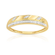 Bague or 375 2 tons diamant