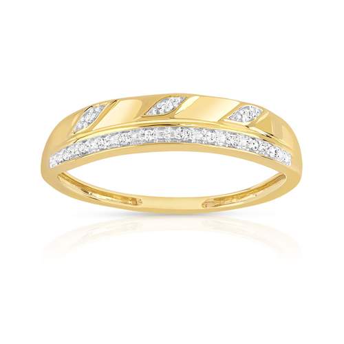 Bague or 375 2 tons diamants