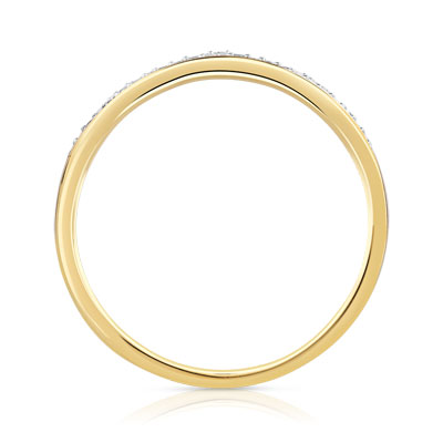 Bague or 375 2 tons diamant - vue V2