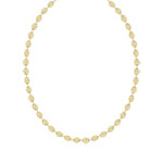 Collier or 375 jaune maille grain de café 50 cm - vue 1