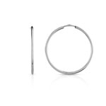 Créoles or blanc 375 30 mm - vue 1