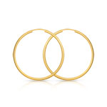 Créoles or 375 jaune 30 mm - vue 1