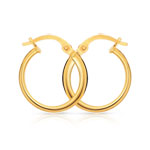 Créoles or 375 jaune 10 mm - vue 1