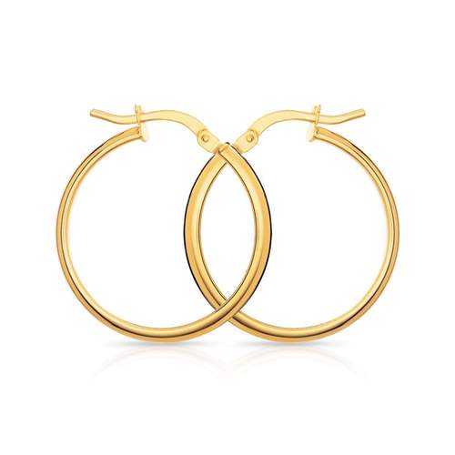 Créoles or 375 jaune 20 mm
