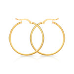 Créoles or 375 jaune 25 mm - vue 1