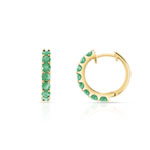 Créoles or 375 jaune émeraudes - vue 1