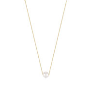 Collier or 375 jaune perle de culture de chine