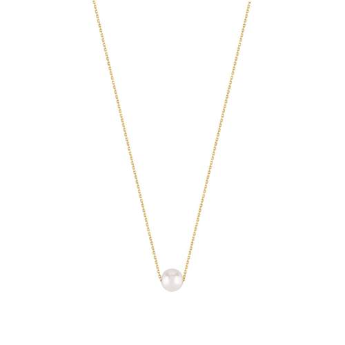 Collier or 375 jaune perle de culture de Chine 42 cm