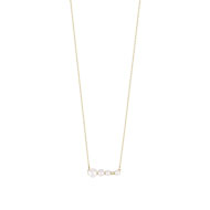 Collier or 375 jaune perle de culture de chine et diamant